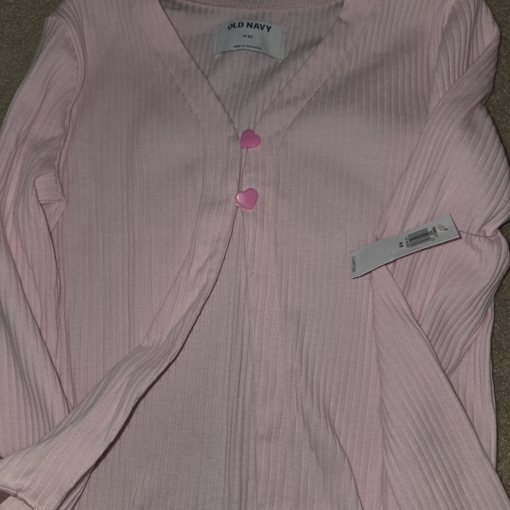 Old Navy Pink Ribbed Cardigan - Picture 2 of 3